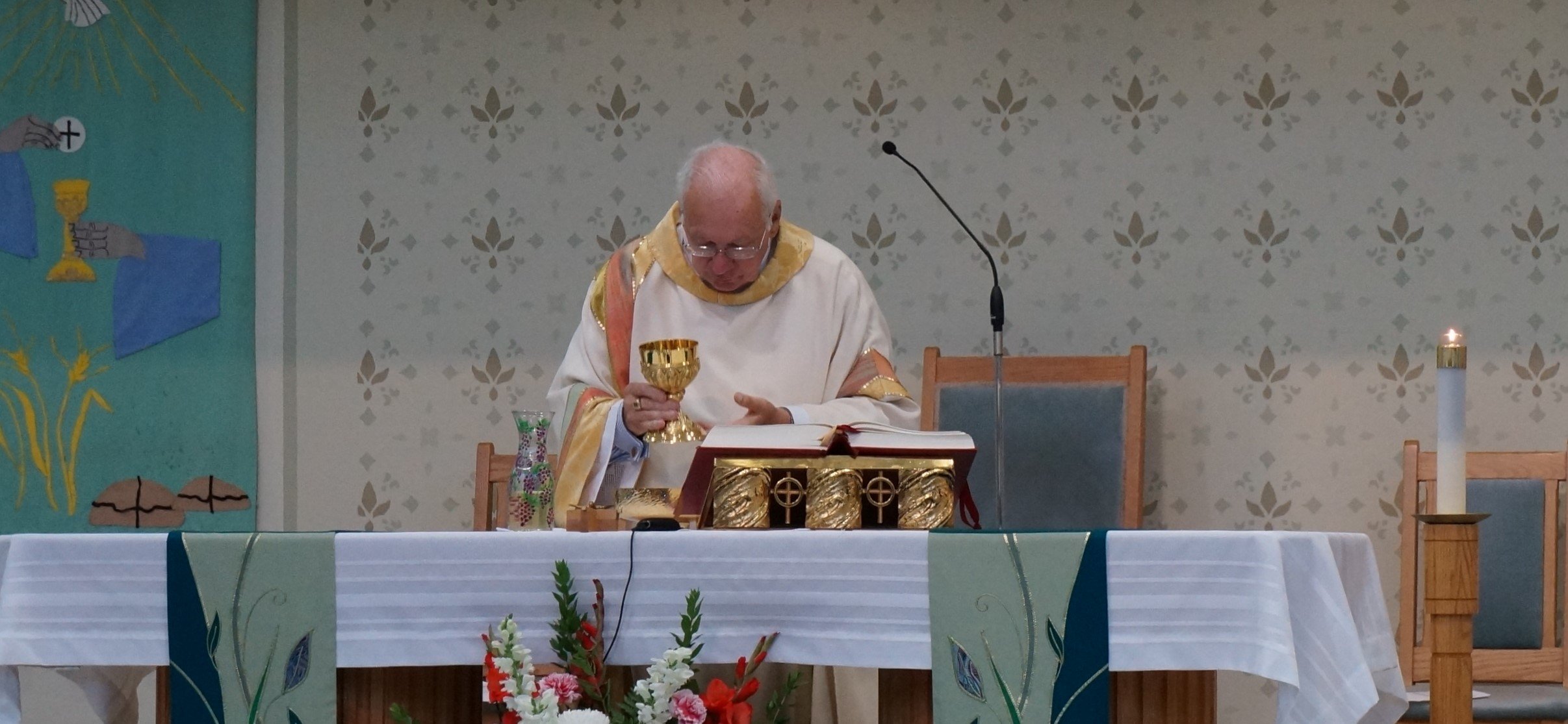 Father Foley saying Mass