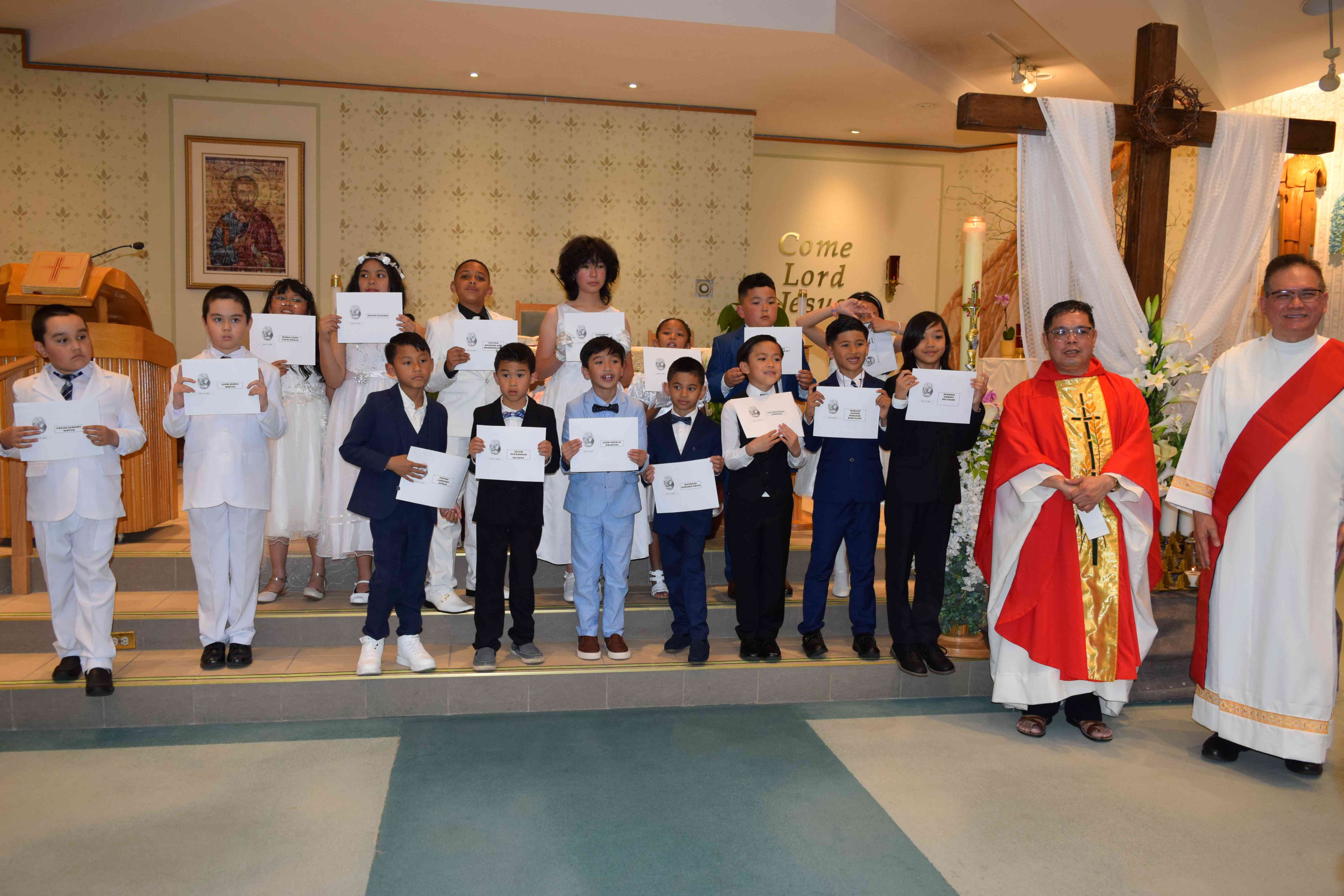 Children celebrating their First Communion